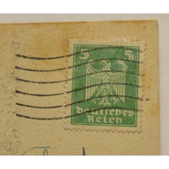 Briefkaart Zeppelin-Eckener-Fund-Zeppelin-Eckener-Stokende des Deutschen Volkes. Espenlaub militaria